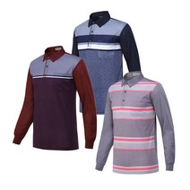 [KLAUS]S/S시즌 남성 배색 카라 긴팔티셔츠 KL3310