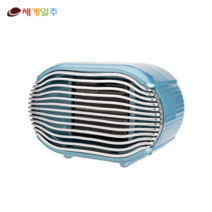 세계일주 800W 저소음 스마트 2단 사무실 가정용 PTC미니 온풍기 BGFD-4569GFD, 블루 (21 × 13 × 13cm)