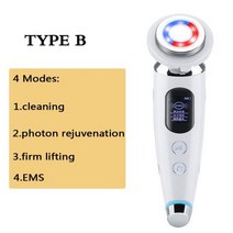셀룰라이트 마사지기 고주파 스킨 케어 레드 블루 라이트 테라피 마사지 기계 얼굴 EMS 미세 전류 미용기구 스파 리프트 타이트닝 회춘, Type B white