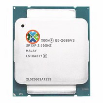 제온 E5 2680 V3 프로세서 SR1XP 25Ghz 12 코어 30MB 소켓 LGA 20113 CPU 2680V3 E52680V3