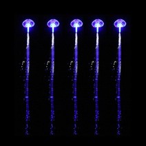 생일 크리스마스 용품 야광 형광 LED 컬러 라이트 업 광섬유 헤어 바레트 클립 머리핀 실크 플래시 브레이드 결혼식 선물 바 1 개 50, [04] 50 Pcs, [06] blue