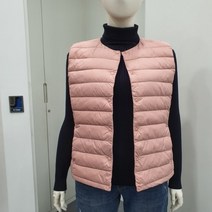 닉스 여) 가로퀼팅 라운드넥 경량베스트 FNOWCVE501P-PIA 오산모다