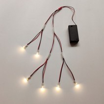 후미등 브레이크등 LED 램프 구슬 작은 야간 조명. 5 배터리 전구 DIY 크리에이티브 모델 라이트109275, Four Red