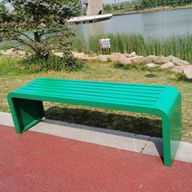 야외 벤치 휴게소 호수 공원 놀이동산 의자, 그린 120x40x45