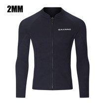다이버슈트 네오프렌 소재 다이빙 셔츠 남녀 공용 2/3MM 프론트 지퍼 자켓 스노클링 수영 서핑, [05] XXL, [04] Men Black 2MM