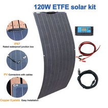 ETFE 유연한 태양 전지 패널 키트 태양열 컨트롤러 보트 자동차 RV 충전기 12 V 배터리 캠핑용 120W 240W, 12V 120W Solar kit