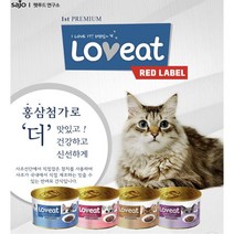 고양이 캔 간식 사조 레드라벨 흰살참치&연어 맛살 멸치 24개, 흰살참치 맛살
