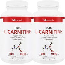 [미국빠른직구] 마이라이프 내추럴스 엘카르니틴 1000mg 180 야채캡슐 2병