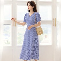 [시크라인]플레밍 깅엄 체크 원피스(CLMBO99)