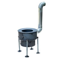 장작 스토브 가정용 캠핑용 나무 화목난로 화로, 2.7 두께X48CM 링 없음