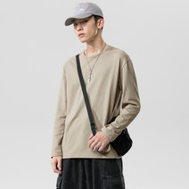 남자긴팔티 봄가을 순면 코튼 유명 상표의 종류 남성의류 솔리드 무지 이너티셔츠 상의 1843221809