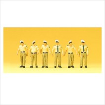 Preiser 10340 디오라마 미니어처 테라리움 독일 경찰관 6명 세트 사람 피규어 모형 1:87 사이즈