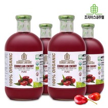 조지아스내추럴 유기농산수유 1 000ml 착즙 진액, 1000ml, 4개