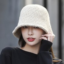 캐주얼 양모 버킷햇 가을 겨울 여성 외출 패션 양동이 모자