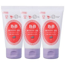 비앤비 베이비 무불소 치약 겔형 포도맛, 40g, 3개