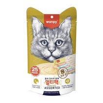 완피 고양이 습식 츄르 크리미퓨레 (혼합), 25P, 7팩