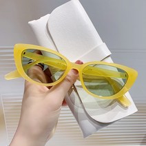 저우양칭 빈티지 캣아이 선글라스 여하 자외선 차단 선글라스