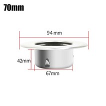 스파이럴덕트 파이프 배관 밸브 7080100mm 스테인레스 스틸 원형 파이프 플랜지 시트 튜브 공기 환기 호스 커버 로제트 플레이트 커넥터 에어 벤트 액세서리, 70mm