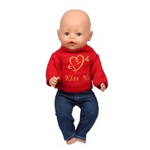 솜인형옷 무속성 솜인형 신제품 귀여운 양모 산타 클로스 나무 엘크 인형 의류 세트 43 Cm 미국 18 인치 장난감 선물, 09 CL-0163