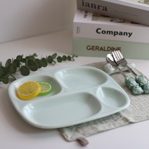 [베이비시리즈] 도자기식판 친환경도자기 공방그릇, 그린