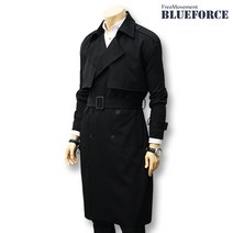 [트렌치자켓] 블루포스 남성용 네욘 트렌치 코트 오버핏 남자 정장 자켓 간절기 클래식 재킷