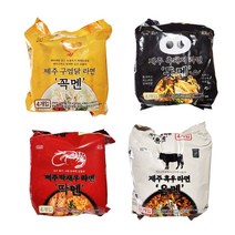 컬러슈가 제주도 딱새우 흑돼지 흑우 라면 돗멘 딱멘 음멘 꼭멘 멀티팩 4개입, 제주 구엄닭라면 꼭멘 멀티팩