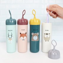 여행용 휴대용 칫솔 치약 보관 케이스 칫솔 다용도 어린이집 유치원 준비물 학교 사무실 캠핑 단체 행사 답례품, 애니멀_칫솔케이스(민트디어)
