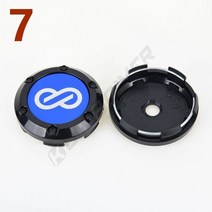bbs휠ENKEI 로고 스티커 휠 허브 캡 실버 및 블랙 림 커버 스포츠 센터 OD 66mm ID 4 개, 07 7