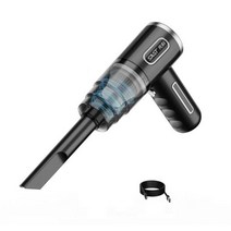 침구청소기 29000PA 120W 무선 미니 자동차 진공 청소기 USB 충전식 휴대용 가정용 이중 사용 습식 건식, bLack 14500PA