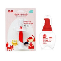 비앤비 아기칫솔(블리스터) 오랄크린 액상(사과) 80g