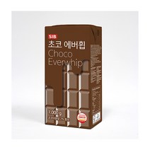 [아이스박스포함] 초코 에버휩 1kg 묶음 코코아분말 2% 함유 휘핑크림 초콜릿, 3개