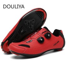 클릿 클릭 자전거화 슈즈 DOULIYA-사이클링 스니커즈 MTB 남성용 산악 더트 자전거 신발 레이싱 클리트, 05 40, 04 Red  Road
