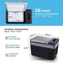 Goture-18L 28L 자동차 냉장고 휴대용 야외 쿨러 AC/DC 빠른 냉각 냉동고 60W/45W RV 캠핑 여행, [02] 28L, 02 28L