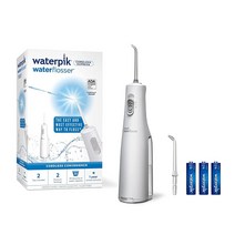 Waterpik 무선 워터 플로서 배터리 작동 및 휴대용 여행 가정용 ADA 승인 익스프레스 화이트 WF-02C