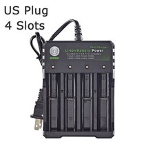 전동킥보드충전기 18650 배터리 충전기 블랙 1 2 4 슬롯 AC 110V 220V 듀얼 충전식 리튬 3.7V, [01] 4 Slots US Plug, 01 4 Slots US Plug