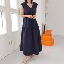 하이데일리 캡소매 바스락 롱원피스