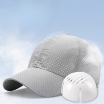 경량 패션안전모 통기성좋은 여름 매쉬 머리 충격방지, 솔리드 그레이 코튼, 1개