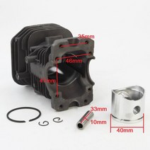 공구 38mm 40mm 실린더 피스톤 링 엔진 키트 Husqvarna 141 142 136 137 Jonsered 2040 CS2040 전기 톱 모터 부품, [02] H142