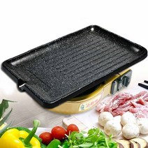 EGS 연기 냄새 기름튐없는 매직월드쿠킹팬 오리팬 고기 삼겹살 오리 불판 구이판 그릴팬, 1세트, 4)1호(줄무늬)