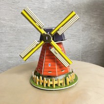 KAY&JAY 3D입체퍼즐네덜란드풍차만들기 풍차모형조립 풍차퍼즐 세계건축물시리즈모음 입체퍼즐, 단일, 0개