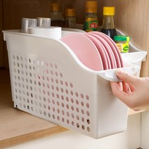 슬림 정리의달인 수납 바구니 슬라이딩 팬트리 바스켓 플라스틱 함 멀티 바퀴 롤러, 단품