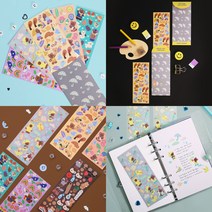 날씨 다꾸 스티커 6종 세트 패키지 팬시 비 바람 무지개 소품 다이어리 케이스 컵 꾸미기