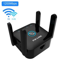 와이파이 티피링크 유 무선 공유기 pixlink 5g wifi repeater wifi, EU 플러그, 1200m 2.4g 5g 블랙