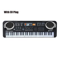 입문용 61 키 전자 오르간 USB 디지털 키보드 피아노 악기 어린이 장난감 마이크 포함, 03 Type4 EU Plug