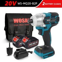 dcf887p2a 임팩드릴 WOSAI-MT 시리즈 20V 무선 전동 스크루 드라이버 155NM 브러시리스 모터 전기 임팩트, 09 WS-MQ20-B2P_01 EU