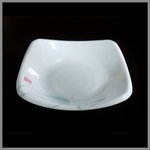 [대명멜라민] 뉴잎 멜라민 웰빙 사각찬기 (국내생산 멜라민 흰그릇 하얀그릇 업소용그릇), 1개, 찬기 4호