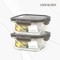 락앤락 오븐글라스 유로 내열유리 밀폐용기 정사각 750ml 2개, 단품