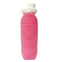BeyvoorI접이식 스포츠 물병 라이딩 피트니스 컵 600ml, 핑크색