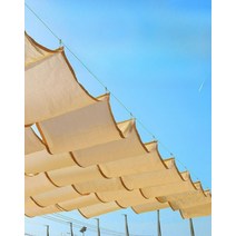 카페 그늘막 웨이브어닝 루프탑 테라스썬룸, 폭 5mx길이 6m