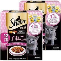 【구품 가격】시바 (Sheba) 캣푸드 듀오 12개월까지의 새끼 고양이용 향기의 참치 맛 셀렉션 200 그램 (x 2)